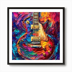 Electric Guitar Painting Art Print