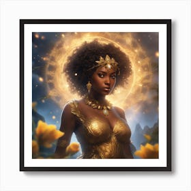 Golden Goddess Art Print