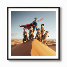 Superman And Meerkats Poster