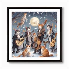 Cats In Tuxedos Art Print