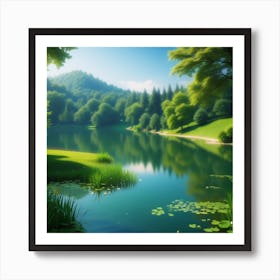 Peaceful Countryside Lake 2023 11 07t103903 Art Print