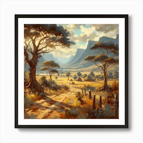 African Landscape Art Print