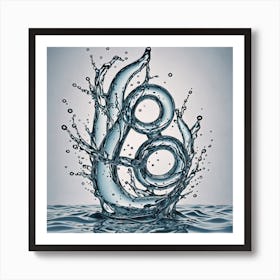 Water Splash Art Print