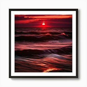 Sunset Over The Ocean 62 Art Print