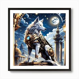 Steampunk Wolf 9 Art Print