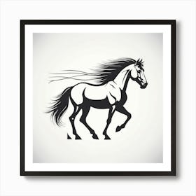 Horse With Mane Art Print