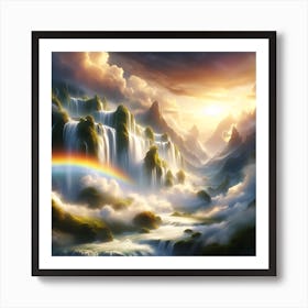 Mythical Waterfall 15 Art Print