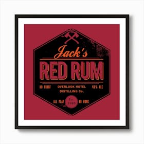 Jack's Red Rum Art Print