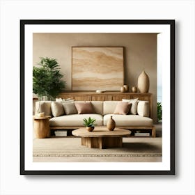 Ultra Realistic Photo Of Bali Inspired Cream Stone (2) Art Print