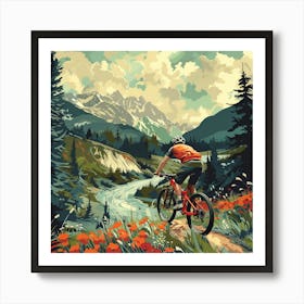 Mountain Biker 2 Art Print