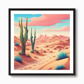 Desert Landscape 10 Art Print