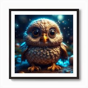 Baby Owl2 Art Print