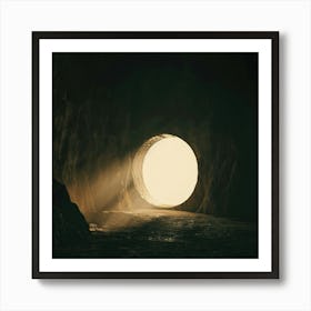 Light Shining Through A Cave Art Print