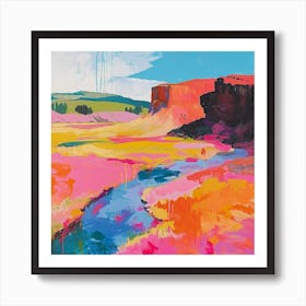Colourful Abstract Yellowstone National Park 8 Art Print