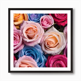 Colorful Roses 40 Art Print