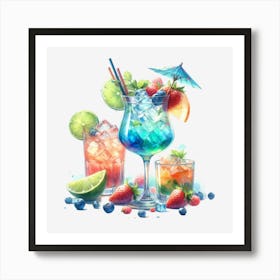 Alcoholic Drinks Art Print