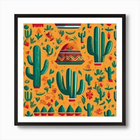 Mexican Pattern 24 Art Print