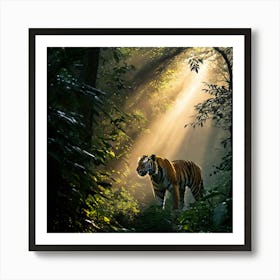 Tiger In The Forest art print 1 Art Print