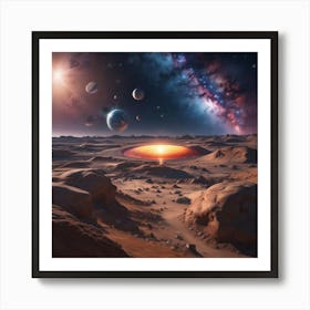 Asteroid Impact Art Print