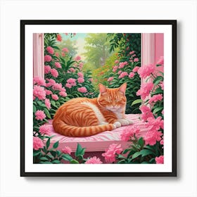 Cat In The Window 3 Art Print