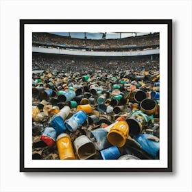 Stadium Full Of Trash Art Print
