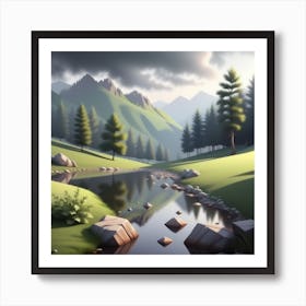 Landscape Painting 116 Art Print