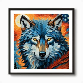 Wolf Painting Art Print