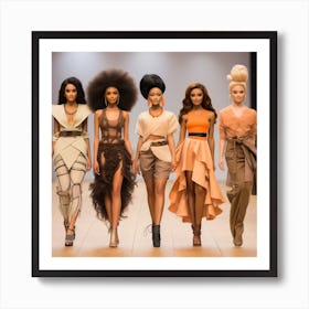 Pixar Style Runway Models Mixed Race Fashion Show 025d3b0f 1fee 4b5e Bb35 7e10489d3296 Art Print