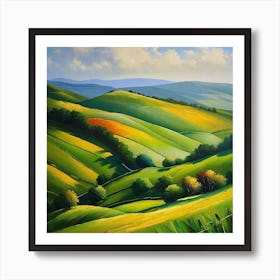 Green Hills 9 Art Print