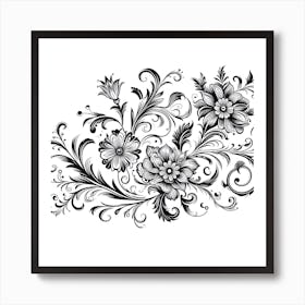 Ornate Floral Design Art Print