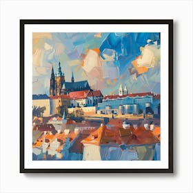 A Prague Castle Oil Painting Illustration 1720468470 2 Art Print