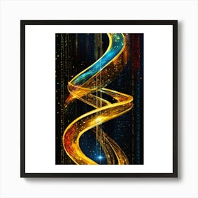 Dna Spiral Art Print