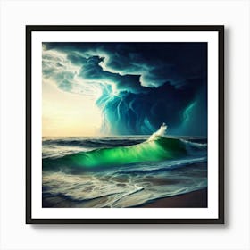 Storm Clouds Over The Ocean 1 Art Print