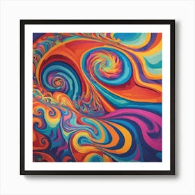 Psychedelic Swirls Art Print