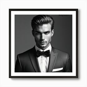 Portrait Of A Man In A Suit 2 Art Print