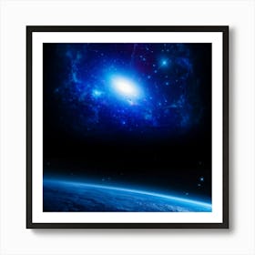 Cosmos Themed Illustration Capturing The Essence Of Elemental Magic With A Bright Double Star Patte (6) Art Print