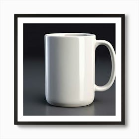 Mock Up Mug Blank Plain Ceramic Customizable Unadorned Empty Clean Simple Minimalist Mo (22) Art Print