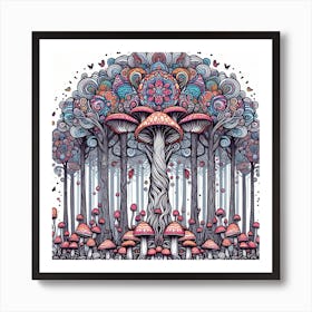 Magic Mushrooms 3 Art Print