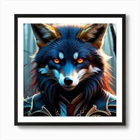 Wolf In The Woods 2 Art Print