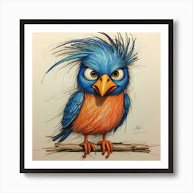 Blue Bird Art Print