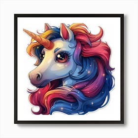 Unicorn Head 4 Art Print