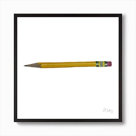 Yellow Pencil Art Print