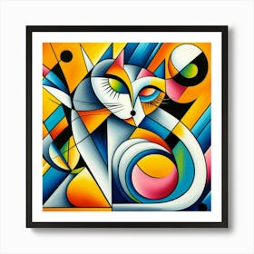 Abstract Cat 7 Art Print
