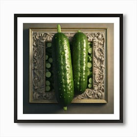 Cucumbers In A Frame 25 Art Print