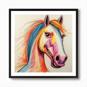 Colorful Horse 6 Art Print