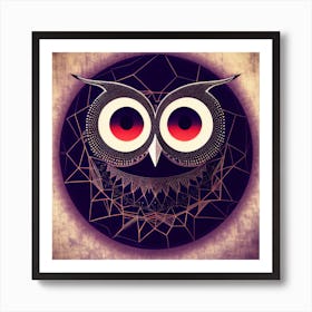 Abstract Owl Art Print