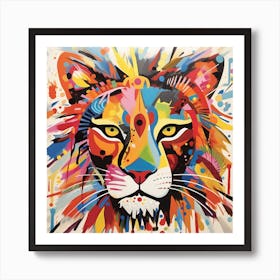 Lion splash 2 Art Print