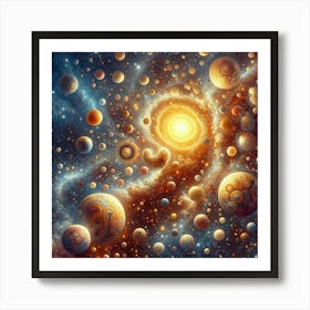 Planets In Space Art Print