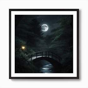 Moonlight Bridge Art Print