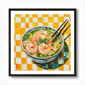 Pho Noodle Soup Yellow 3 Art Print